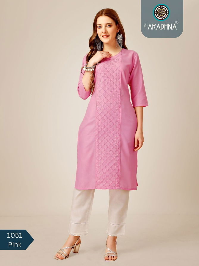 1051 Designer Cotton Kurtis With Bottom Catalog
